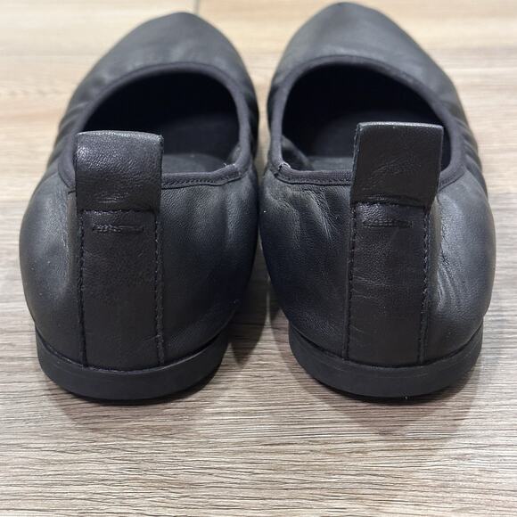 Eileen Fisher Ballet Flats Women’s 7 Notion Black Leather Chic Preppy - Picture 7 of 8